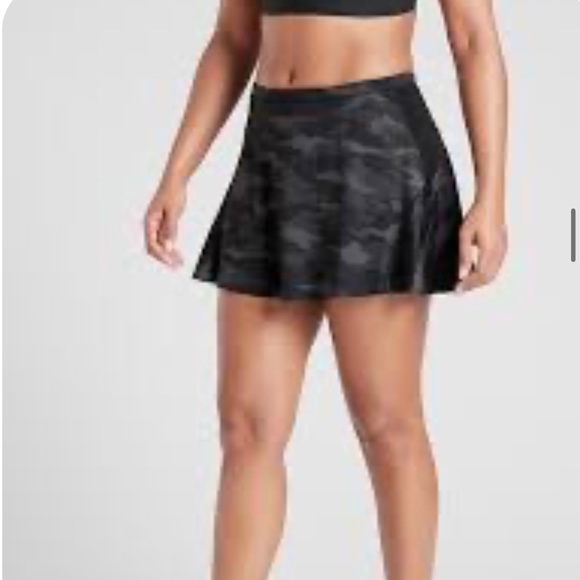 Athleta Dresses & Skirts - Athleta Black Camouflage Match Point Skort-13.5"‎